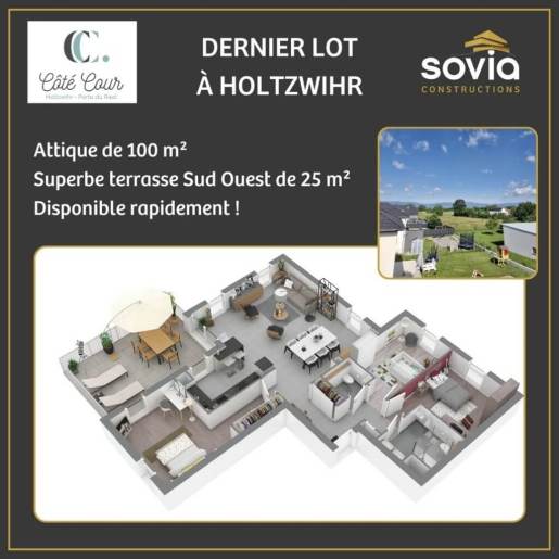Dernière Opportunité : Attique de 100m² à la Holtzwihr Kingersheim 0
