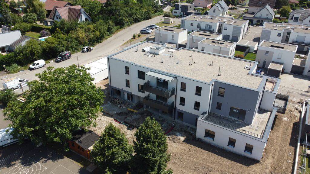 Avancement des travaux de Côté Cour à Holtzwihr Kingersheim 1