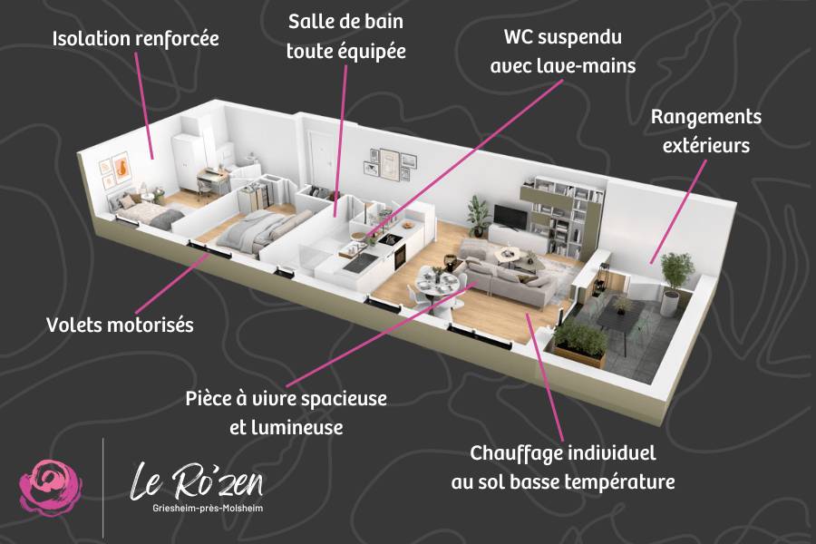 Découvrez un Appartement 3 Pièces à Griesheim-près-Molsheim Wittelsheim
