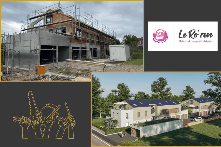 Travaux en cours pour la Résidence Le Ro&#8217;Zen à Griesheim-près-Molsheim : dernières opportunités d’appartements neufs ! Wintzenheim